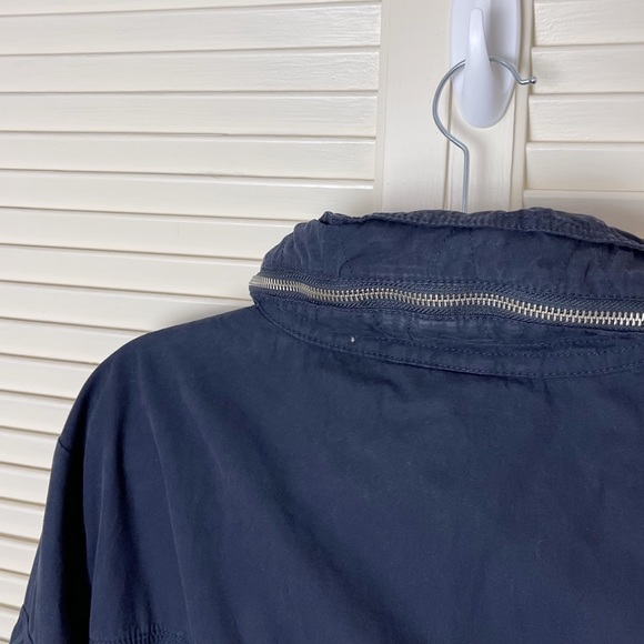 New J. CREW Medium Men's Field Mechanic Jacket Navy Blue Coat Hooded Military M - Picture 8 of 11